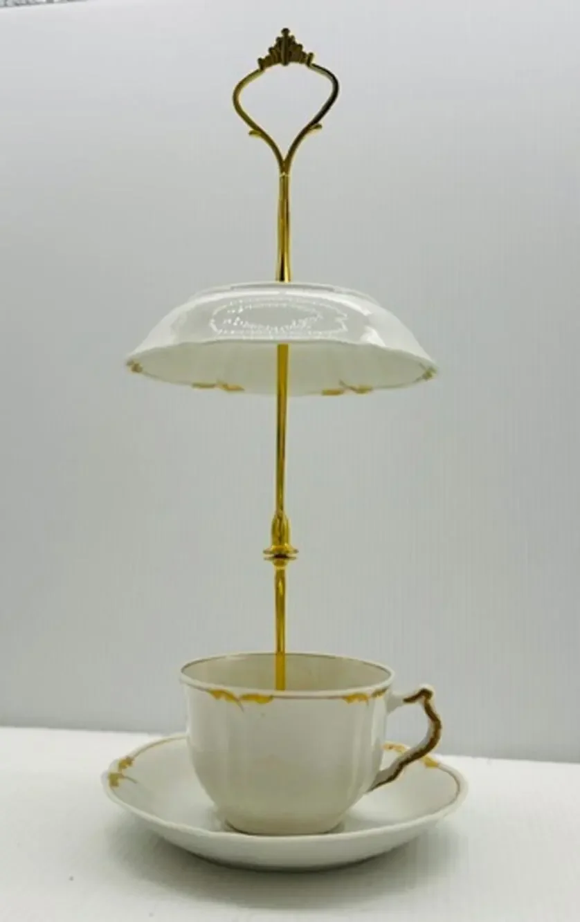 Vintage Teacup Bird Feeder Handmade Garden Decor
